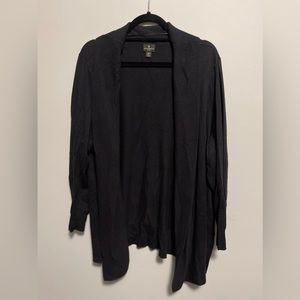 Black Worthington Woman Open Front Cardigan